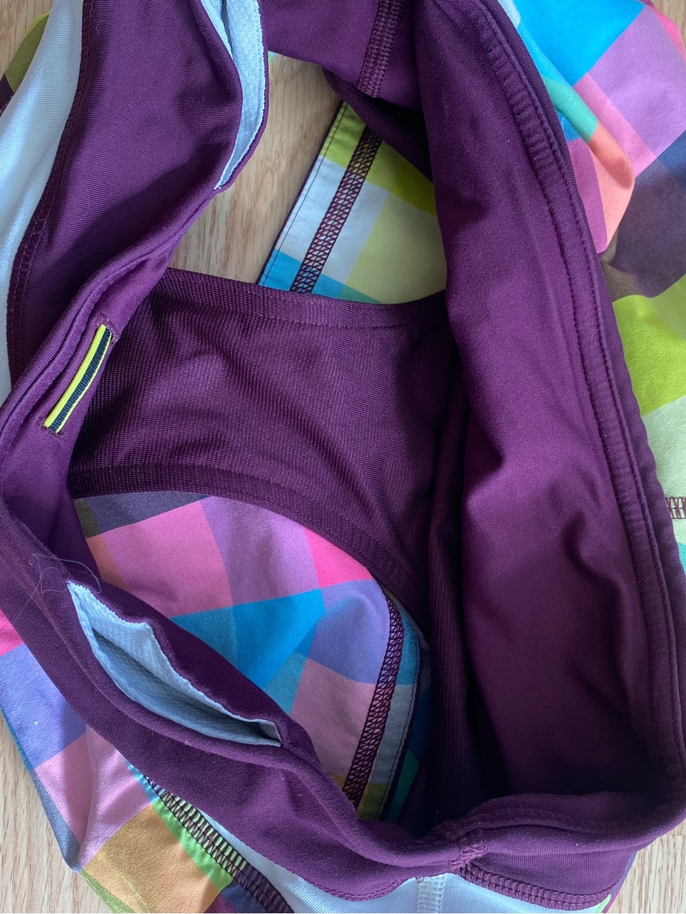 Lululemon Shorts Running Groovy Plaid Colourful Jogging Athletic - Picture 5 of 6